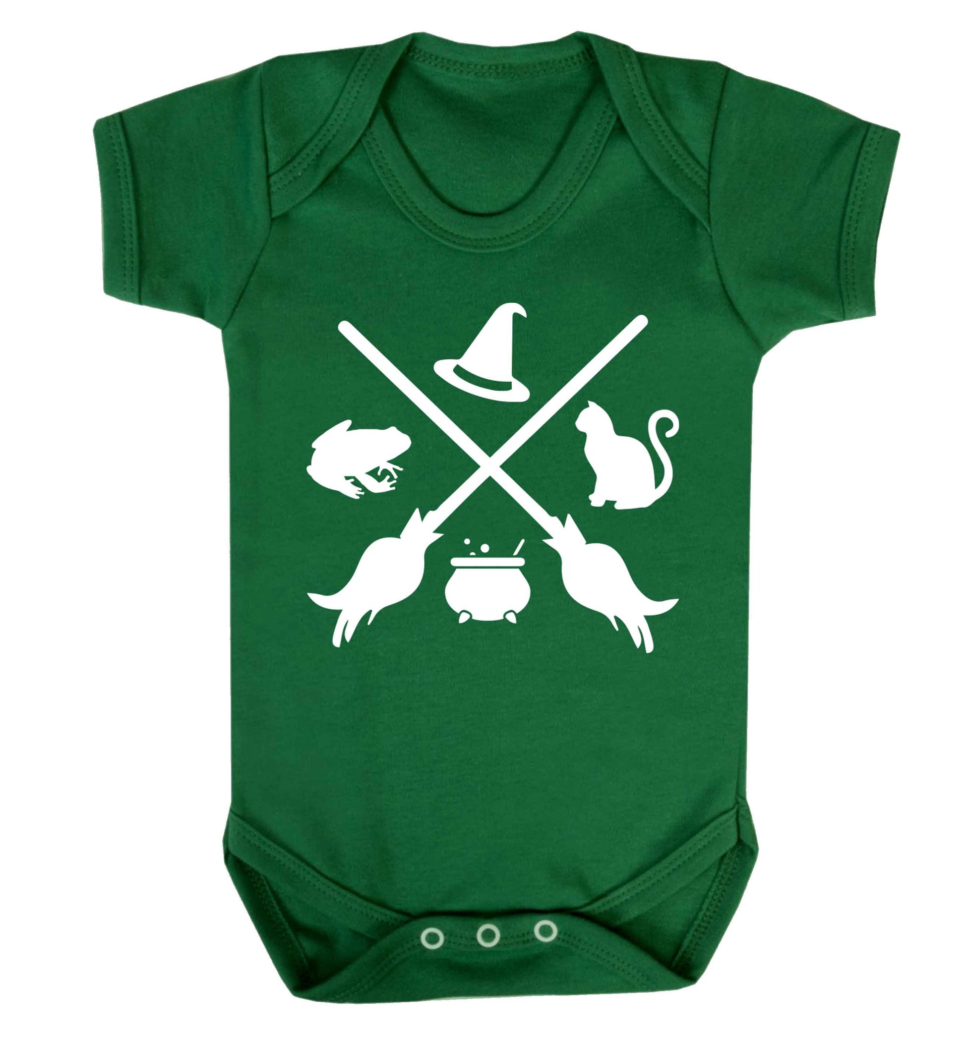 Witch symbol Baby Vest green 18-24 months