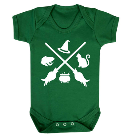 Witch symbol Baby Vest green 18-24 months