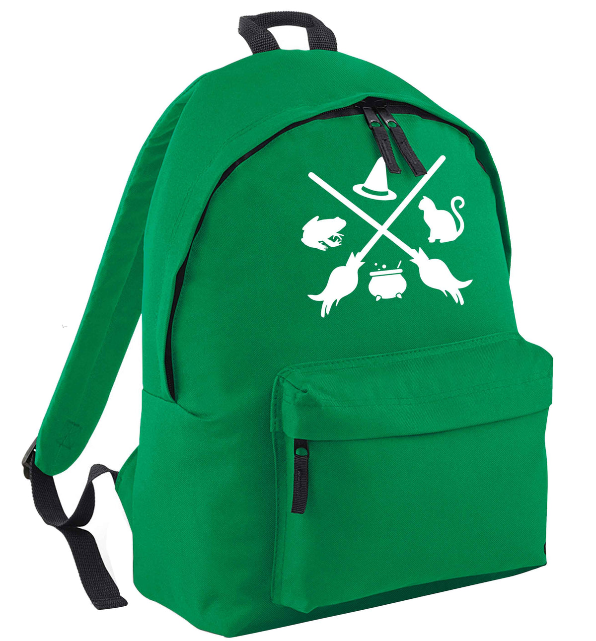 Witch symbol green adults backpack