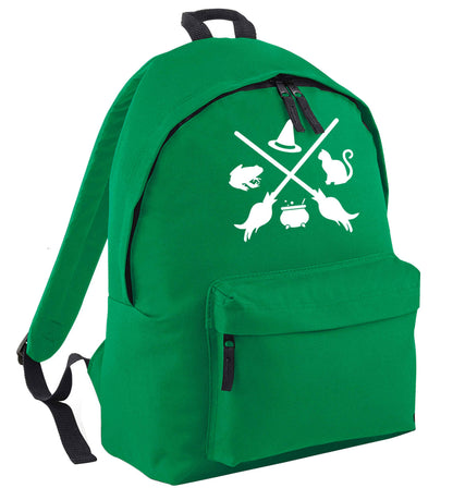 Witch symbol green adults backpack