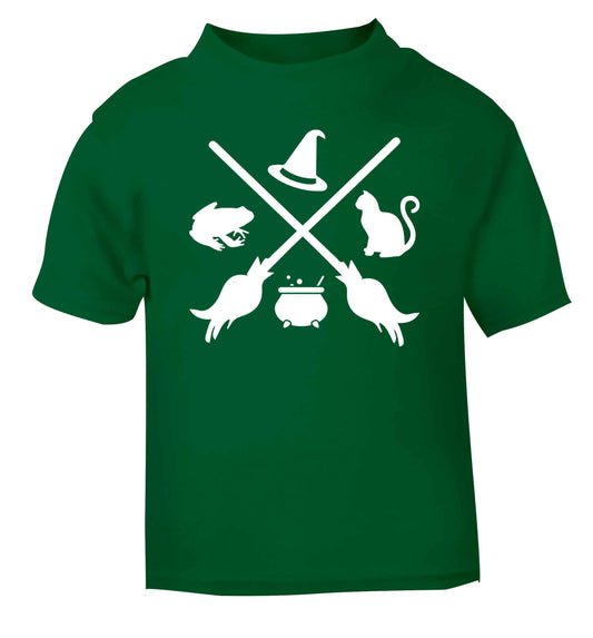 Witch symbol green baby toddler Tshirt 2 Years