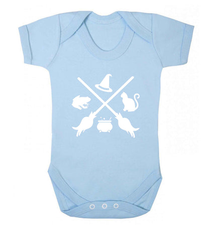 Witch symbol baby vest pale blue 18-24 months