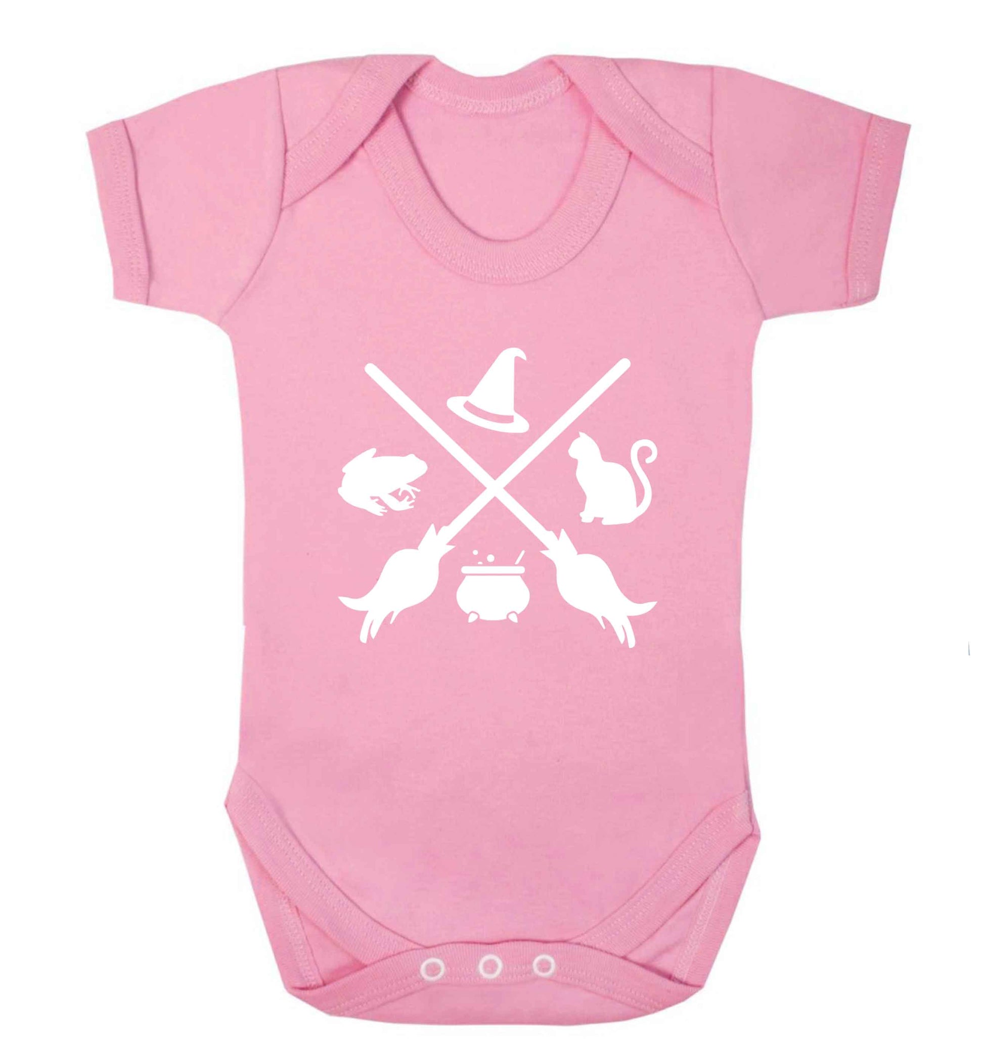 Witch symbol baby vest pale pink 18-24 months