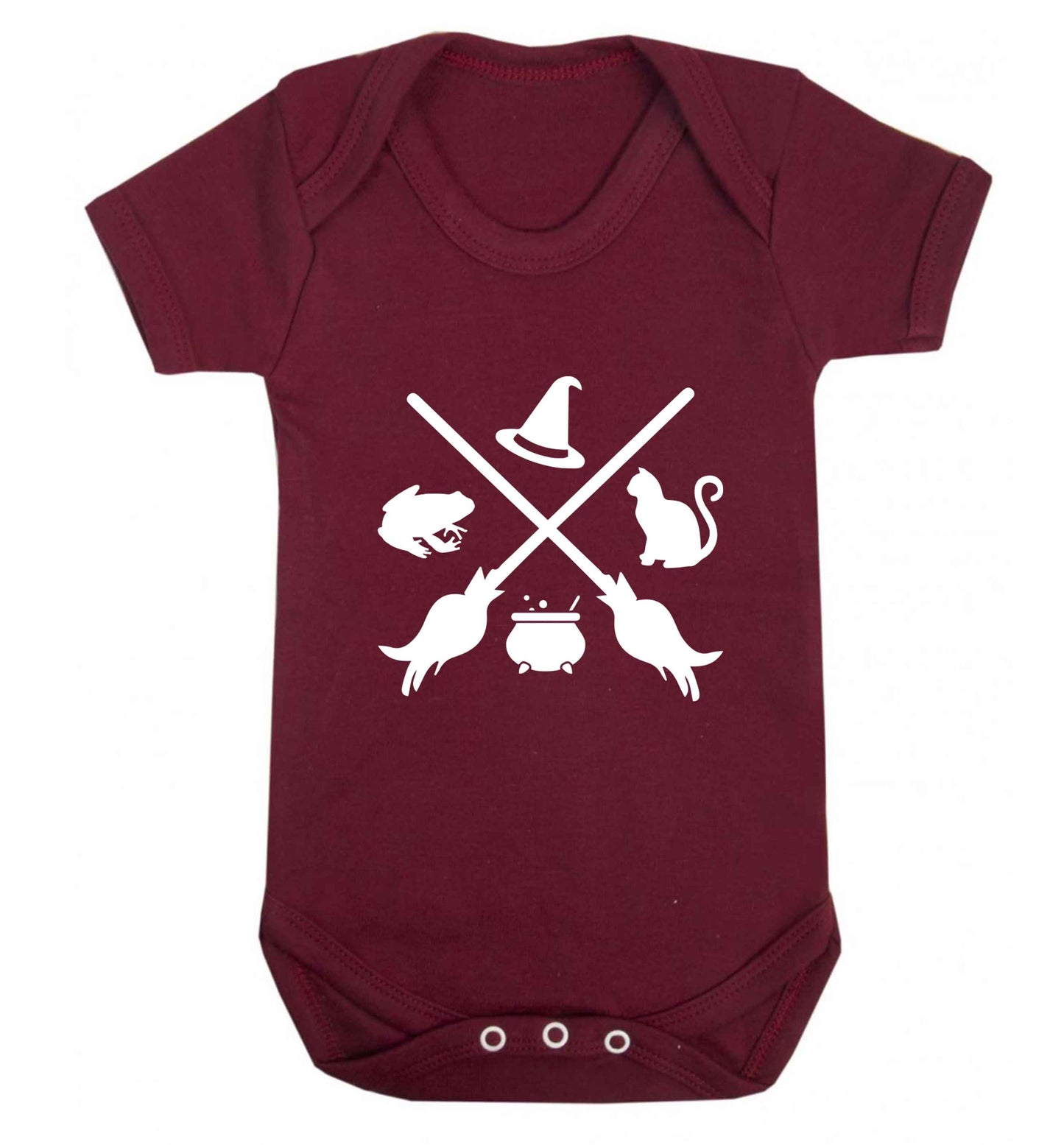 Witch symbol baby vest maroon 18-24 months