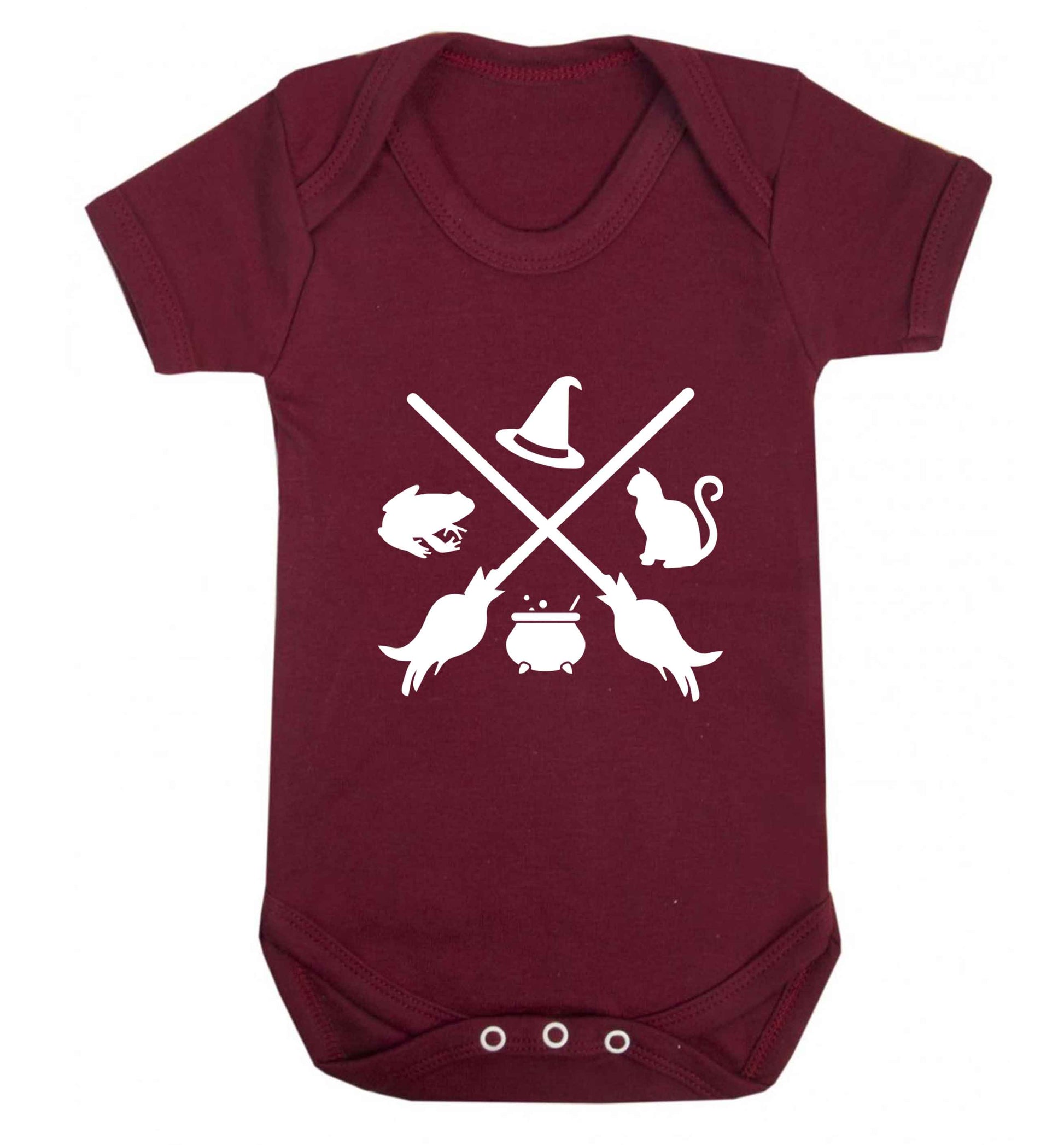 Witch symbol baby vest maroon 18-24 months