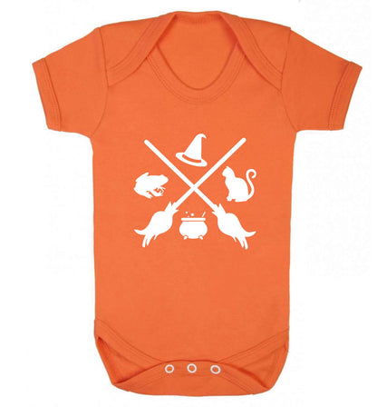 Witch symbol baby vest orange 18-24 months