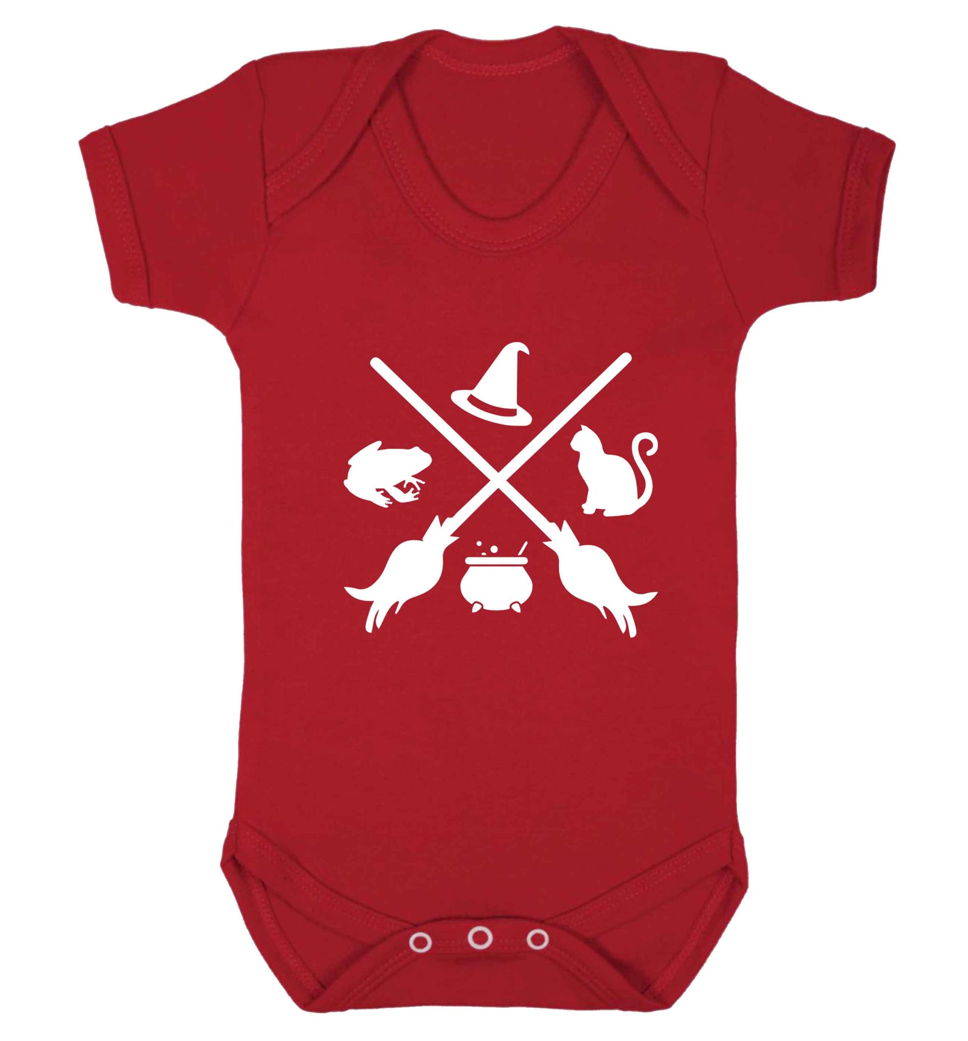 Witch symbol baby vest red 18-24 months