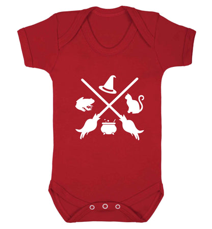 Witch symbol baby vest red 18-24 months