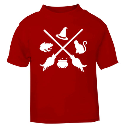 Witch symbol red baby toddler Tshirt 2 Years