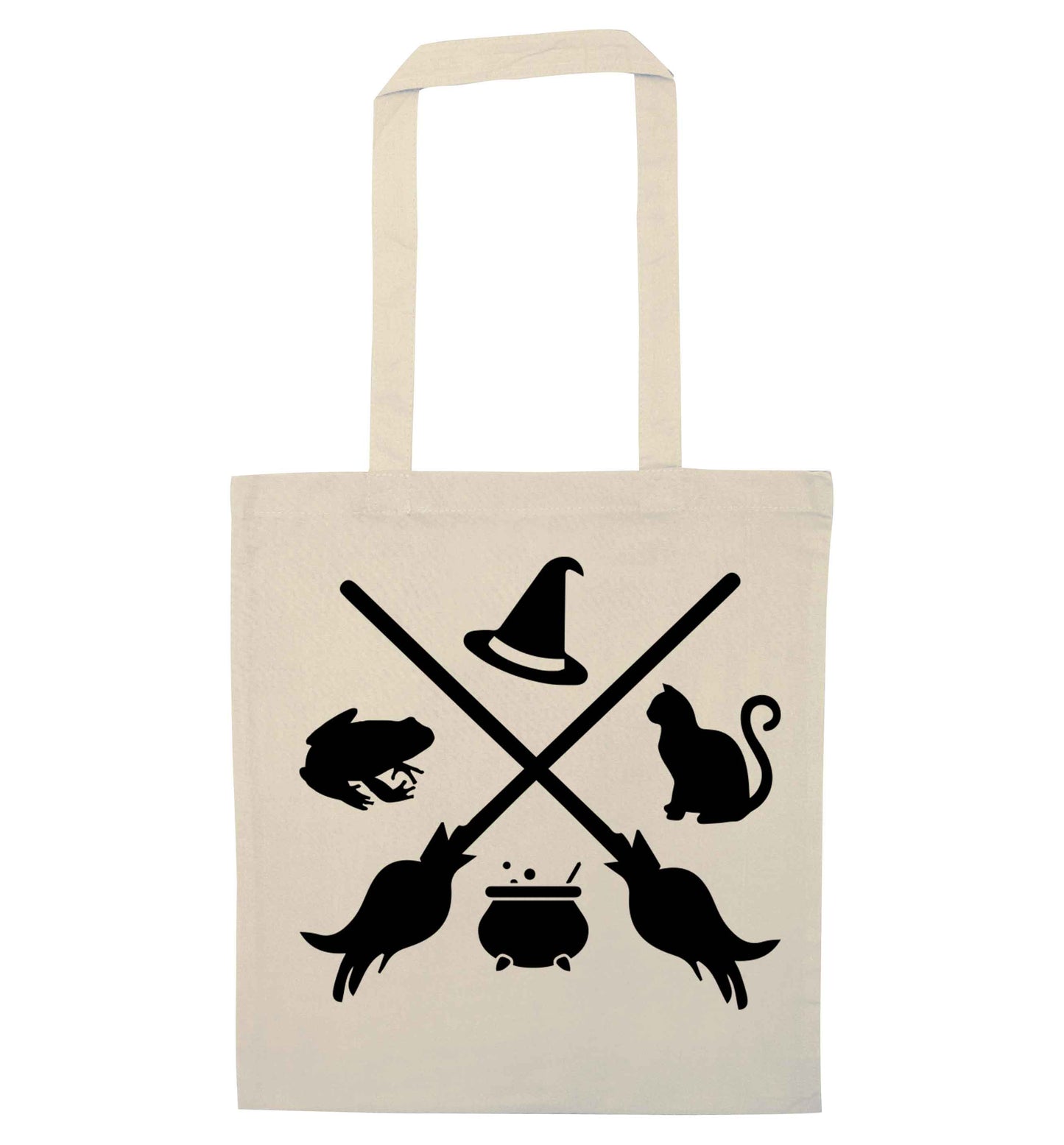 Witch symbol natural tote bag