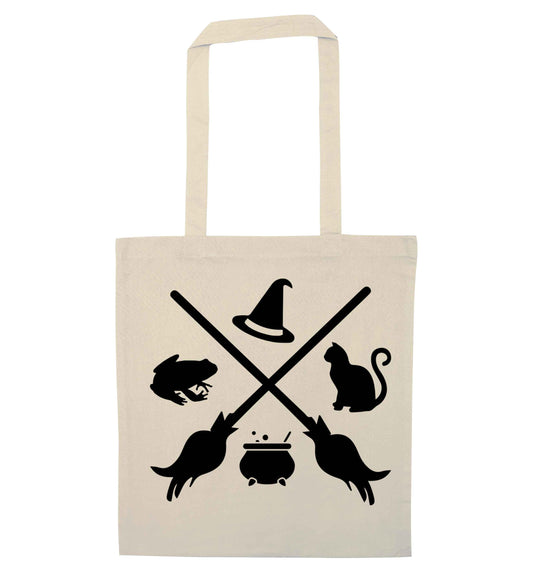 Witch symbol natural tote bag
