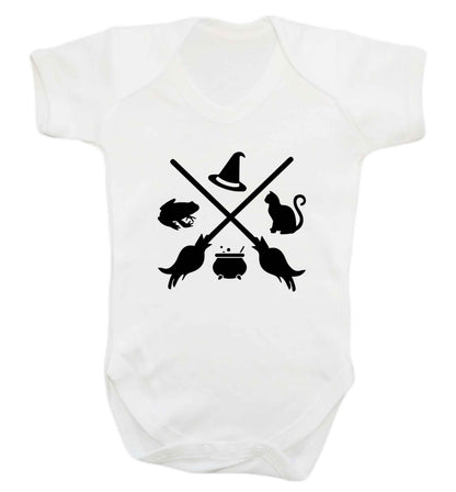Witch symbol baby vest white 18-24 months