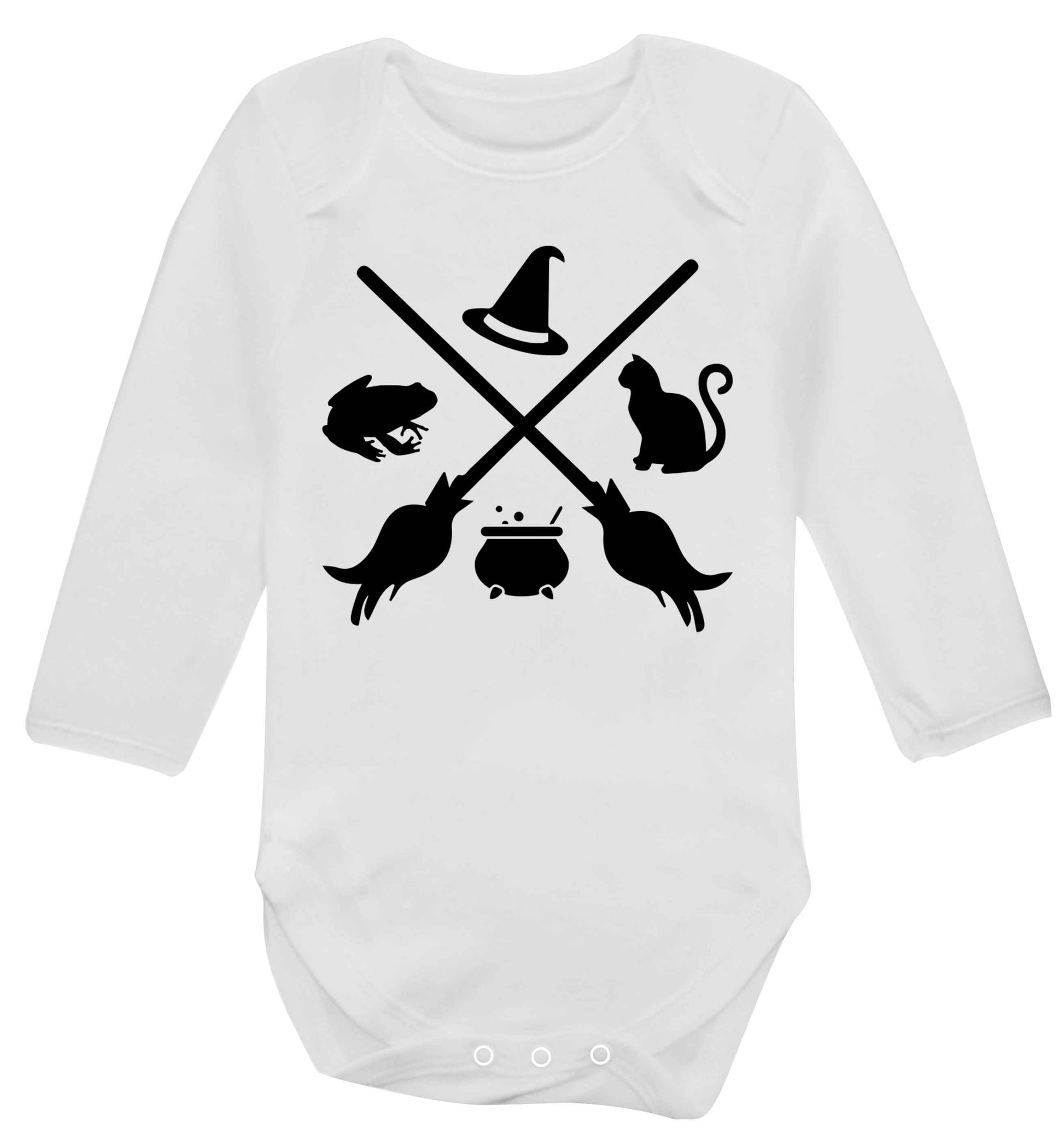Witch symbol Baby Vest long sleeved white 6-12 months