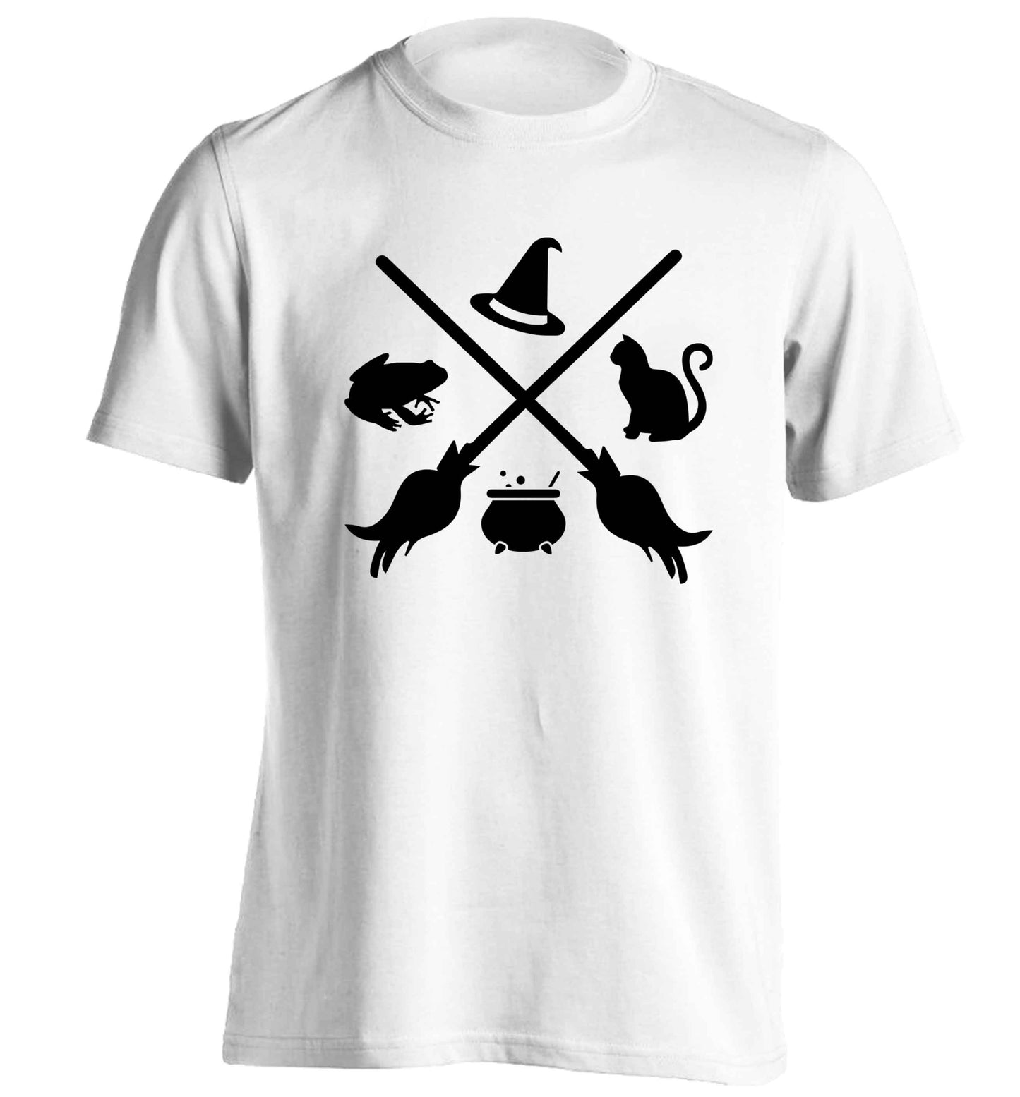 Witch symbol adults unisex white Tshirt 2XL