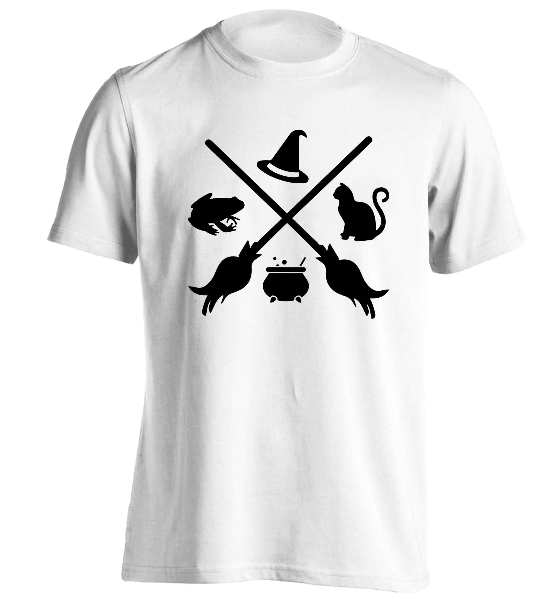 Witch symbol adults unisex white Tshirt 2XL