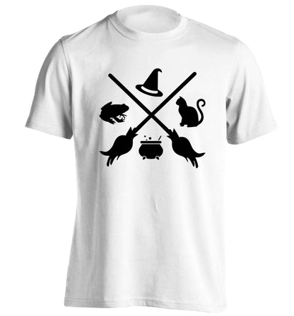 Witch symbol adults unisex white Tshirt 2XL