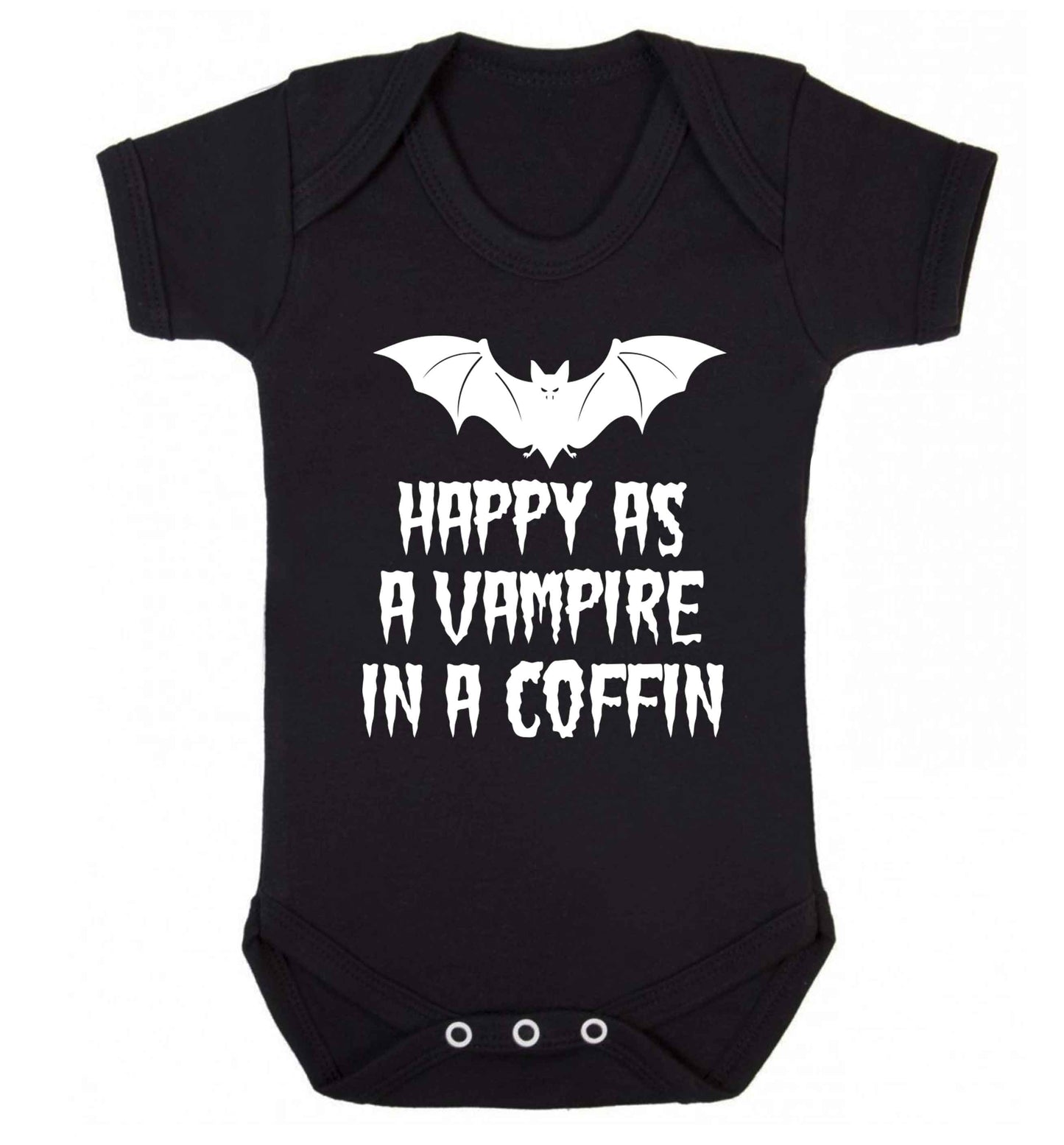 Happy as a vampire in a coffin Baby Vest black 18-24 months