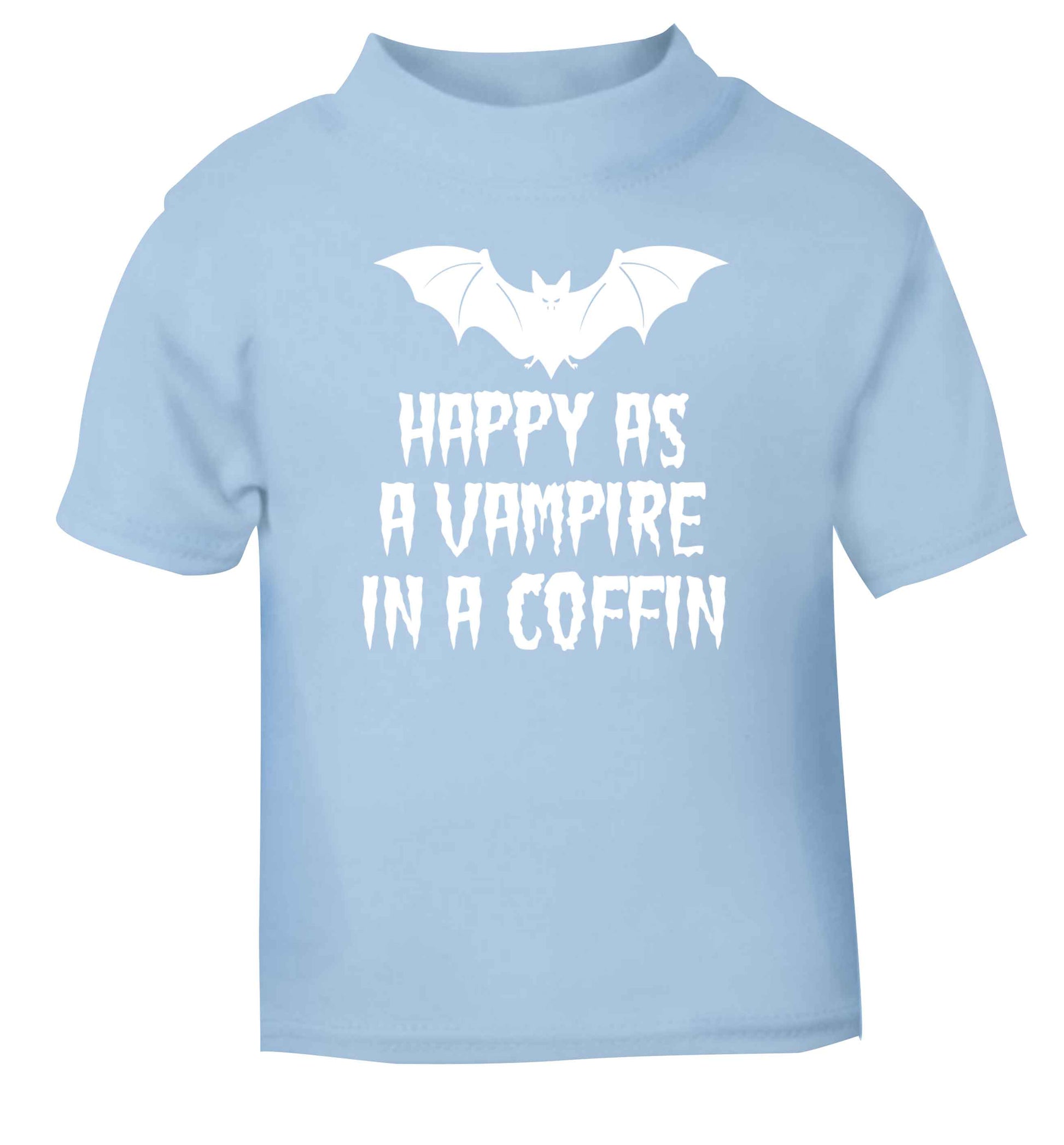 Happy as a vampire in a coffin light blue Baby Toddler Tshirt 2 Years