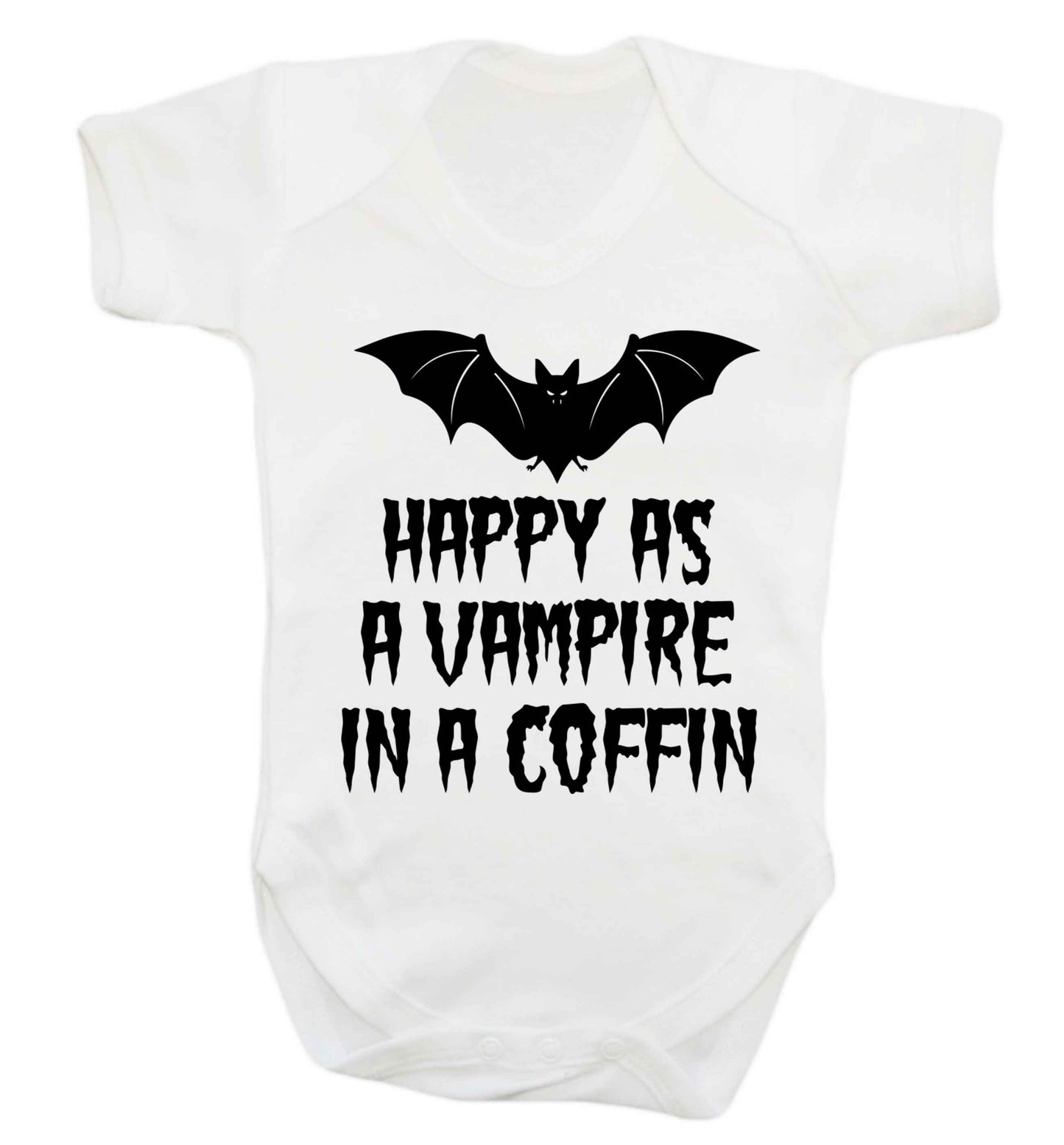 Happy as a vampire in a coffin Baby Vest white 18-24 months
