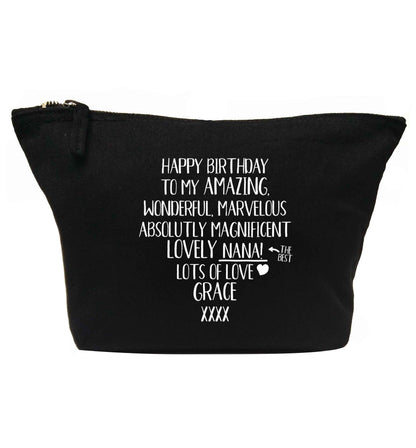 Personalised happy birthday to my amazing, wonderful, lovely nana | makeup / wash bag