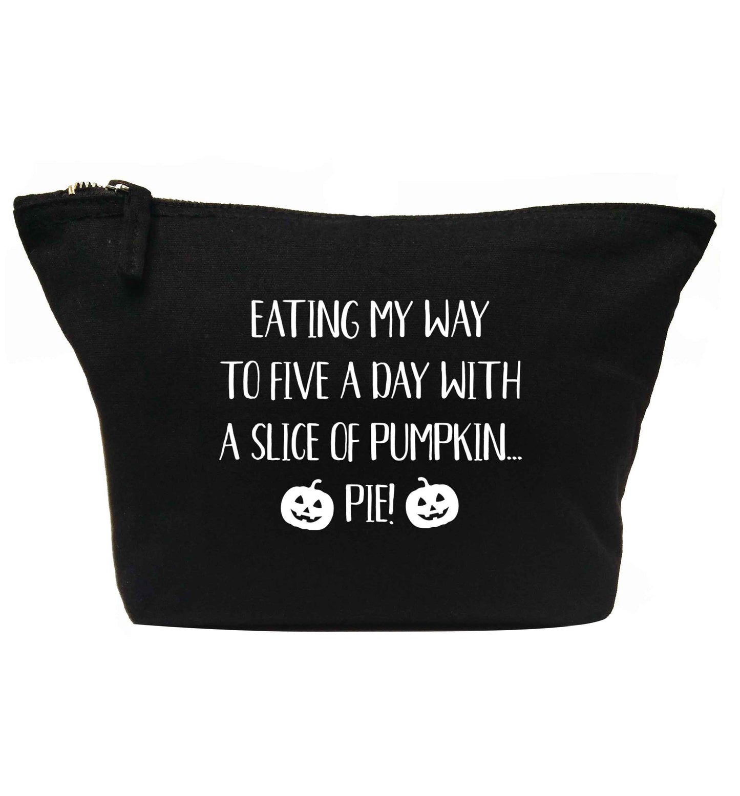 Eating my way to five a day with a slice of pumpkin pie | Makeup / wash bag