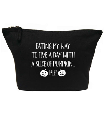 Eating my way to five a day with a slice of pumpkin pie | Makeup / wash bag