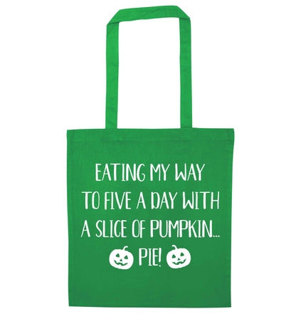 Magic in Night green tote bag