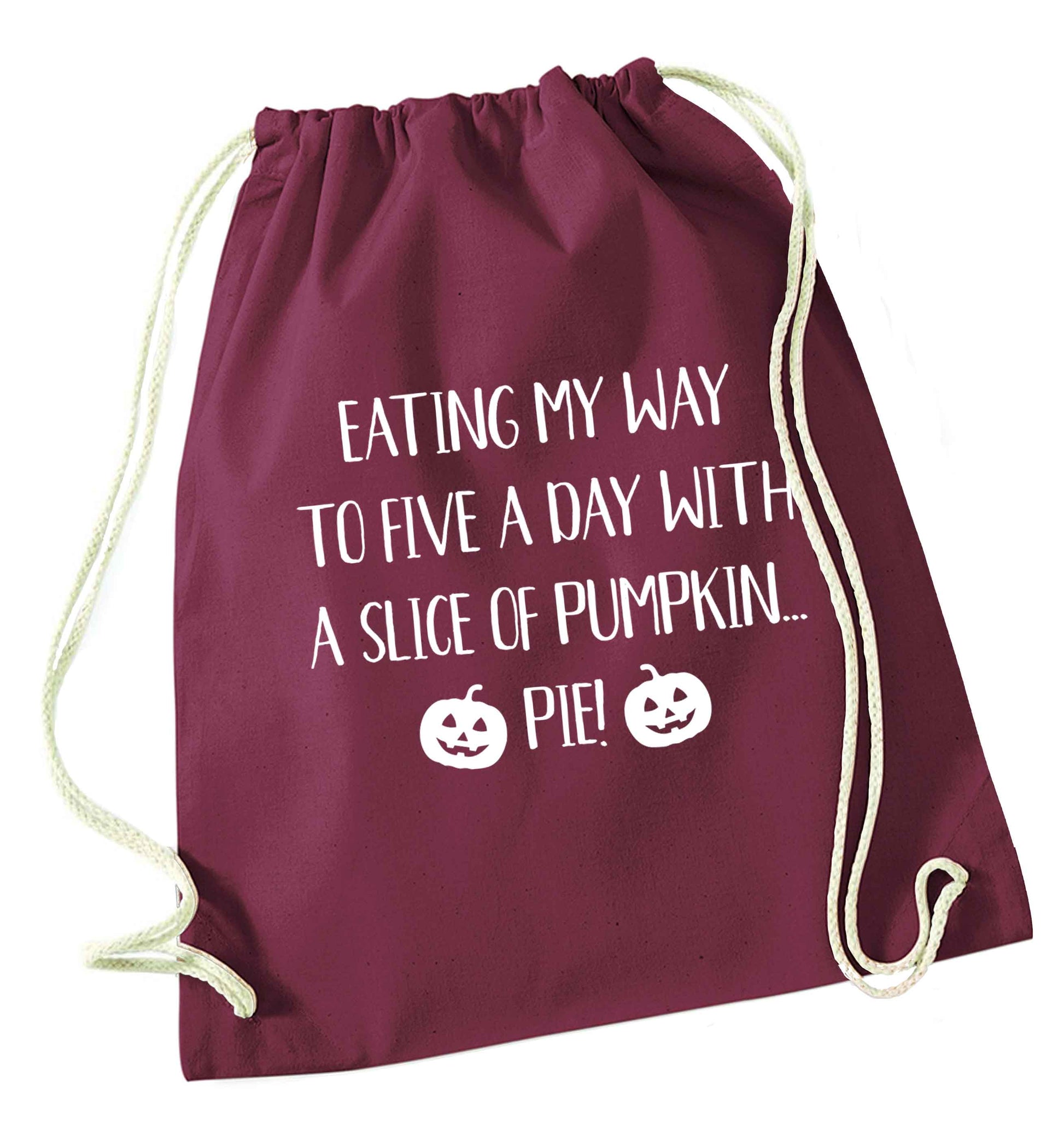 Magic in Night maroon drawstring bag