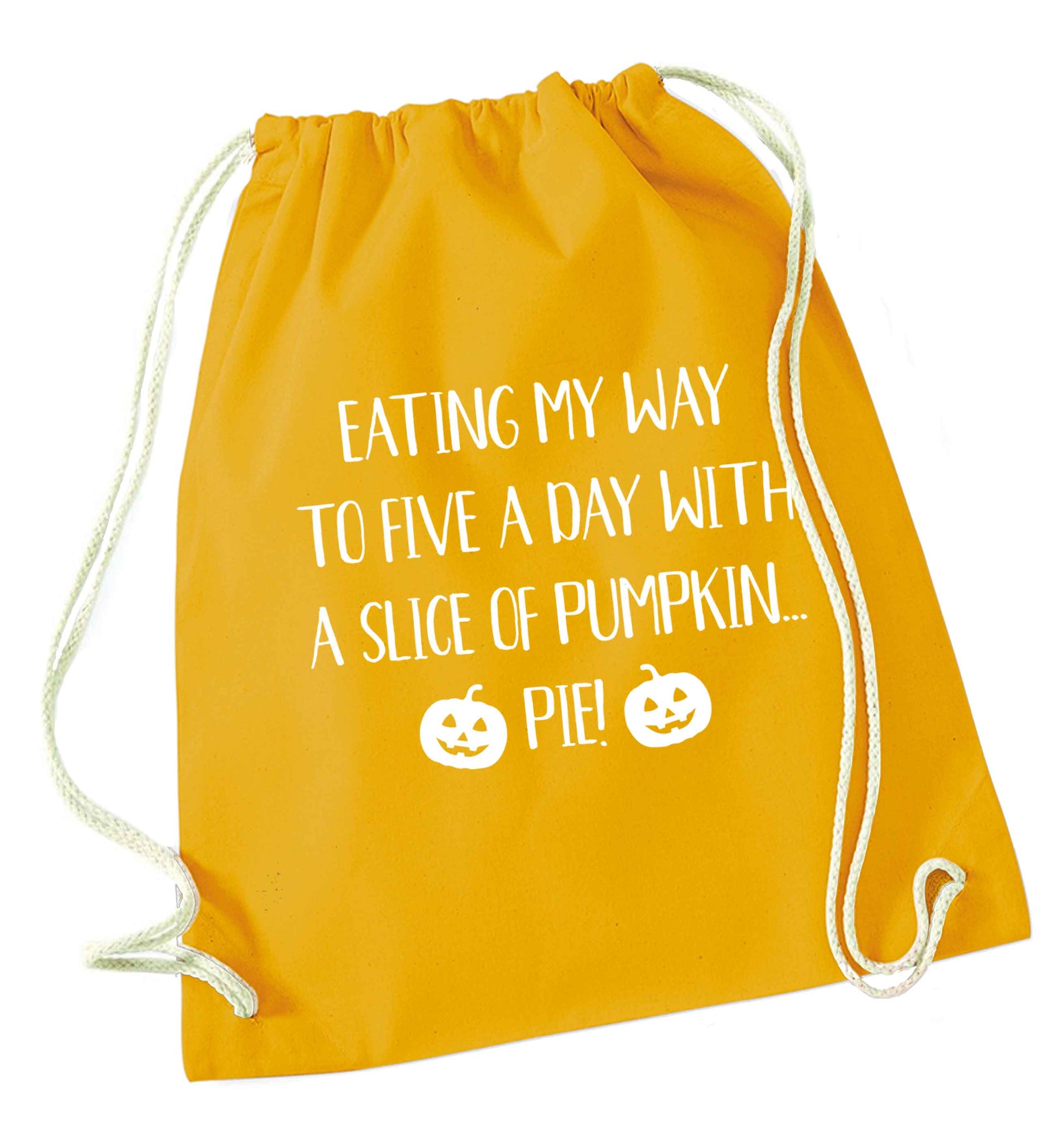 Magic in Night mustard drawstring bag