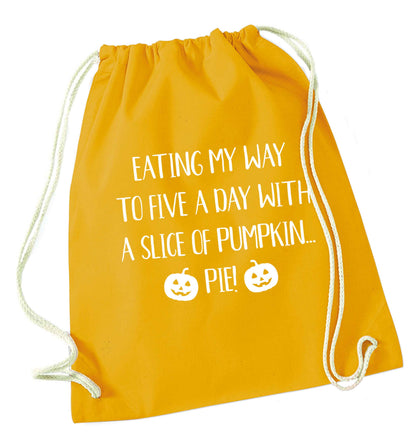 Magic in Night mustard drawstring bag