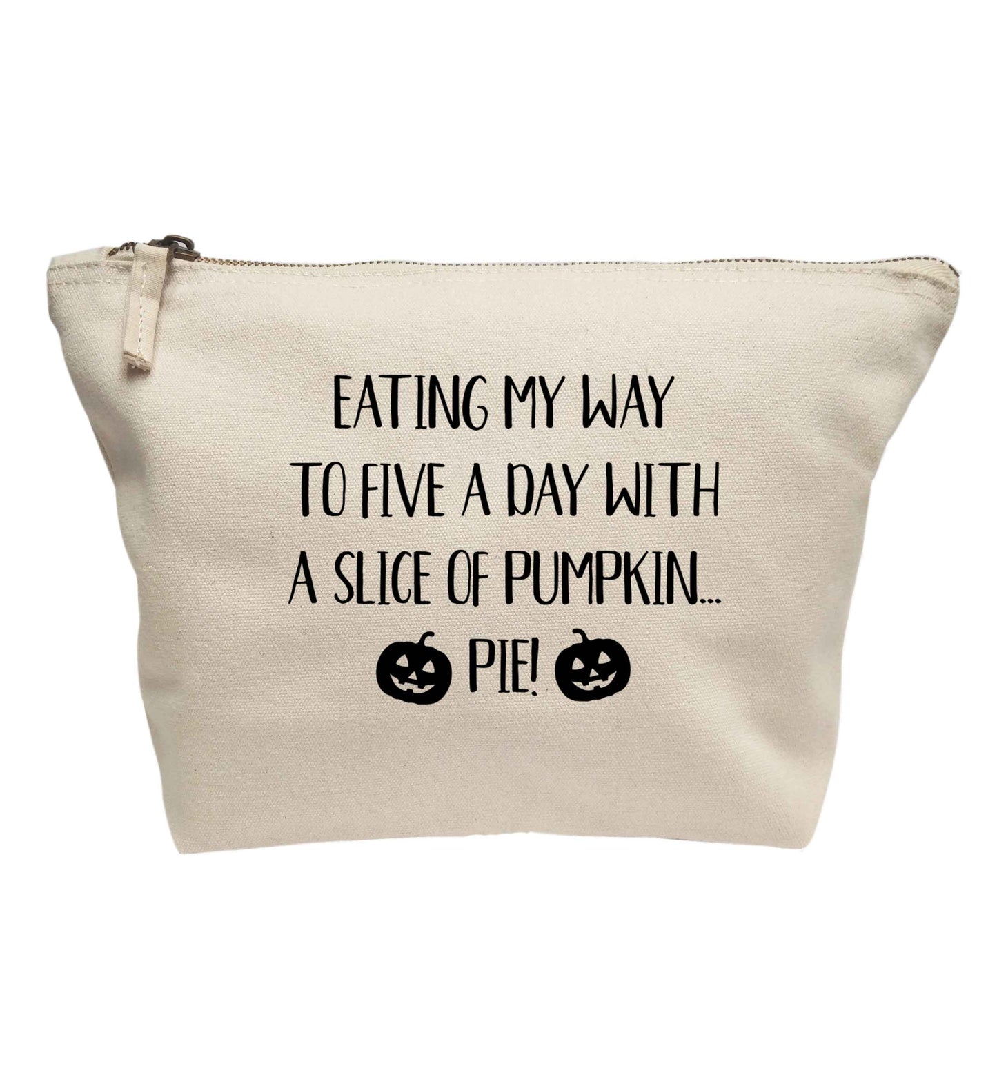 Eating my way to five a day with a slice of pumpkin pie | Makeup / wash bag