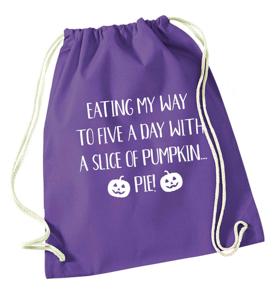 Magic in Night purple drawstring bag
