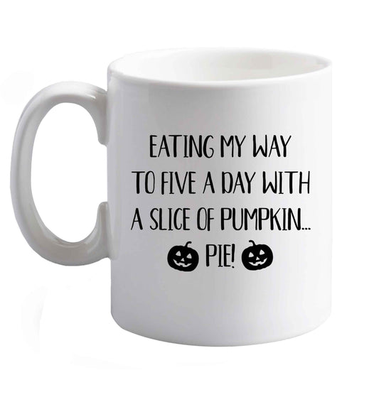 10 oz Favourite Type Pan Pancake ceramic mug right handed