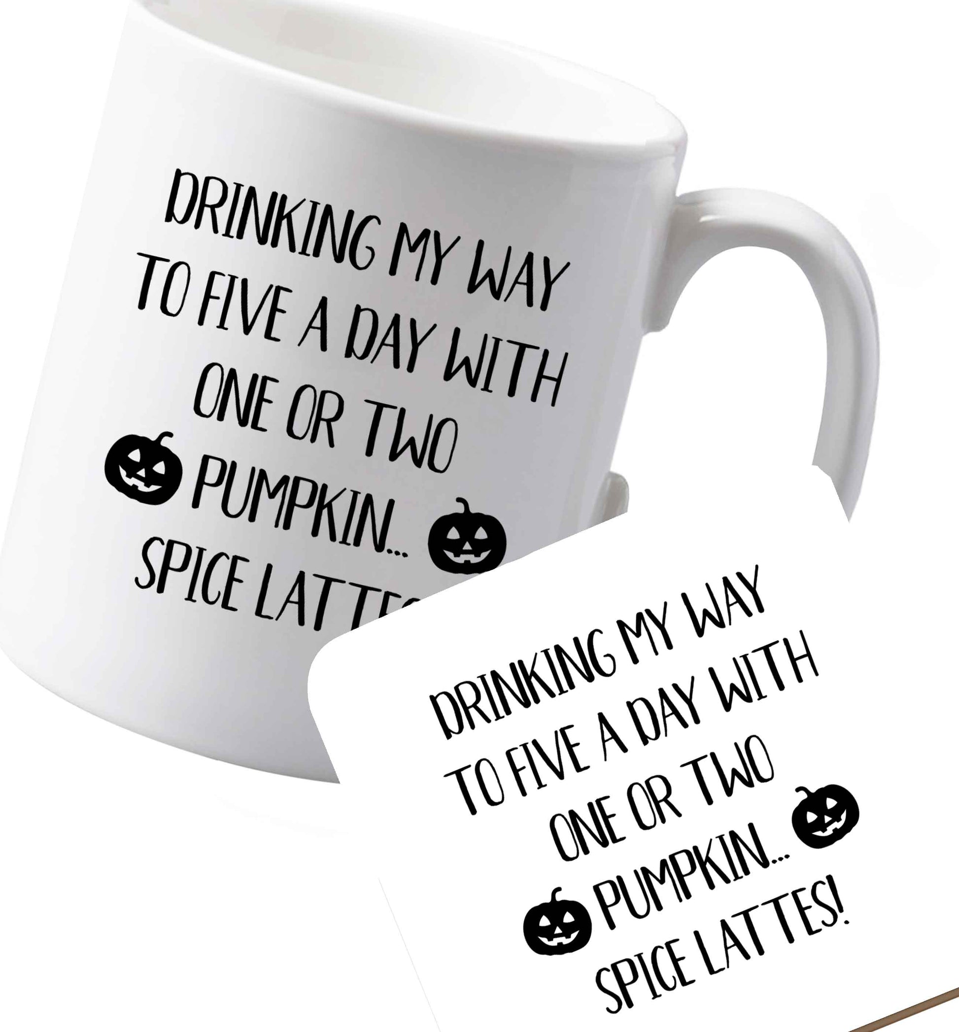 10 oz Ceramic mug and coaster Favourite Type Pan Pancake both sides