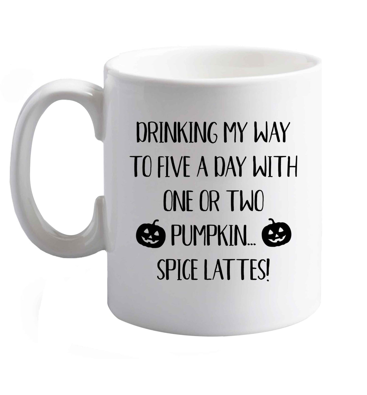 10 oz Favourite Type Pan Pancake ceramic mug right handed