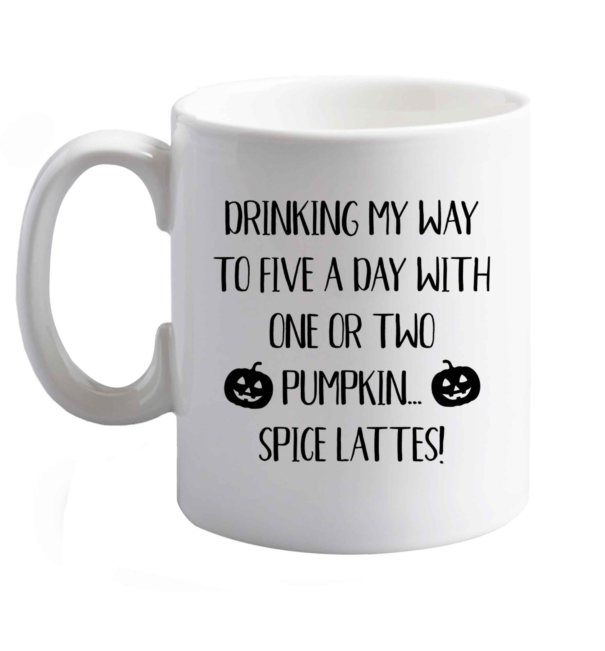 10 oz Favourite Type Pan Pancake ceramic mug right handed