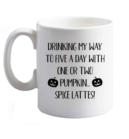 10 oz Favourite Type Pan Pancake ceramic mug right handed