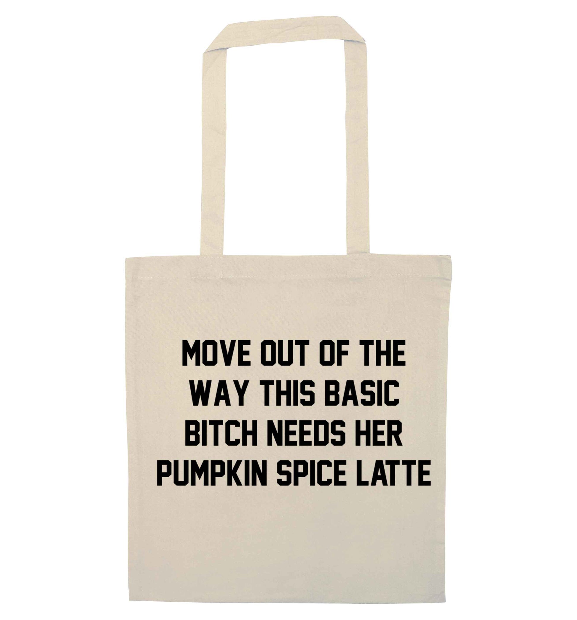 5 a Day Pumpkin Lattes natural tote bag