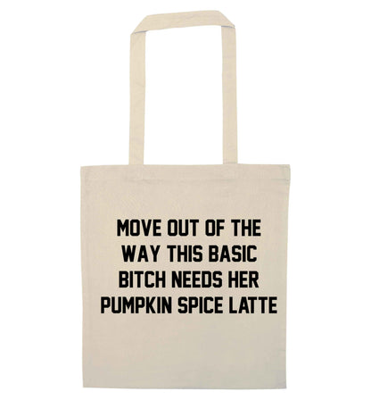5 a Day Pumpkin Lattes natural tote bag