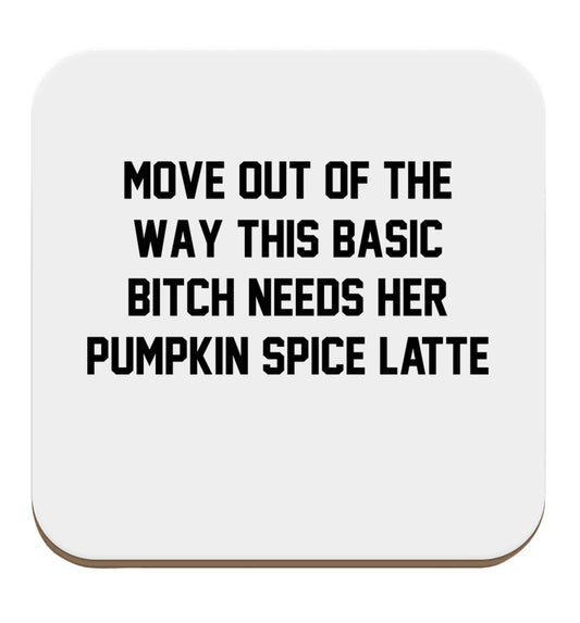 5 a Day Pumpkin Lattes set of four coasters