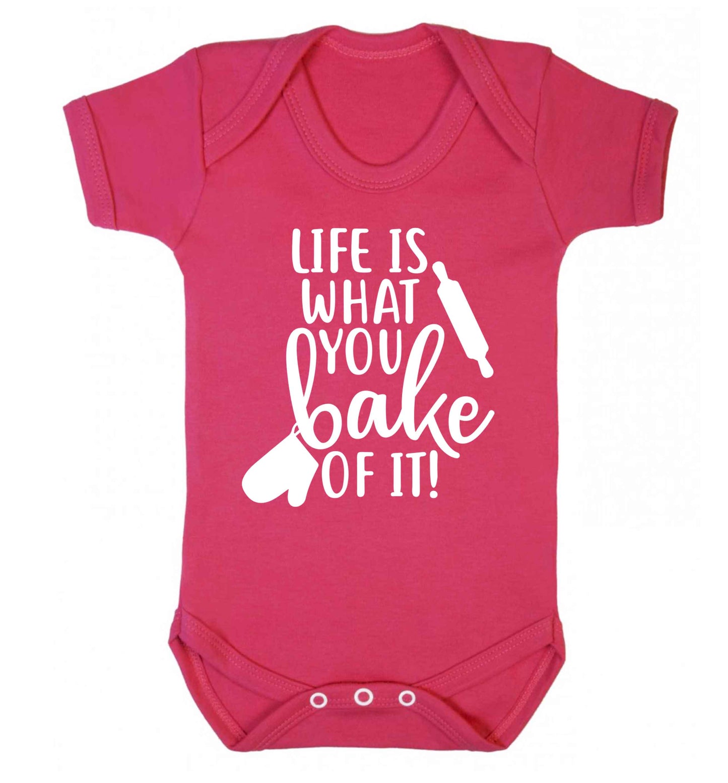 Life is what you bake of it Baby Vest dark pink 18-24 months