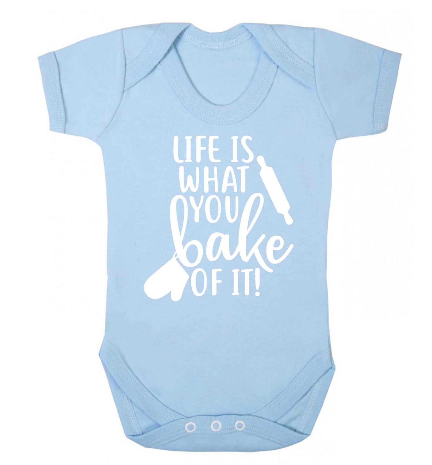 Life is what you bake of it Baby Vest pale blue 18-24 months