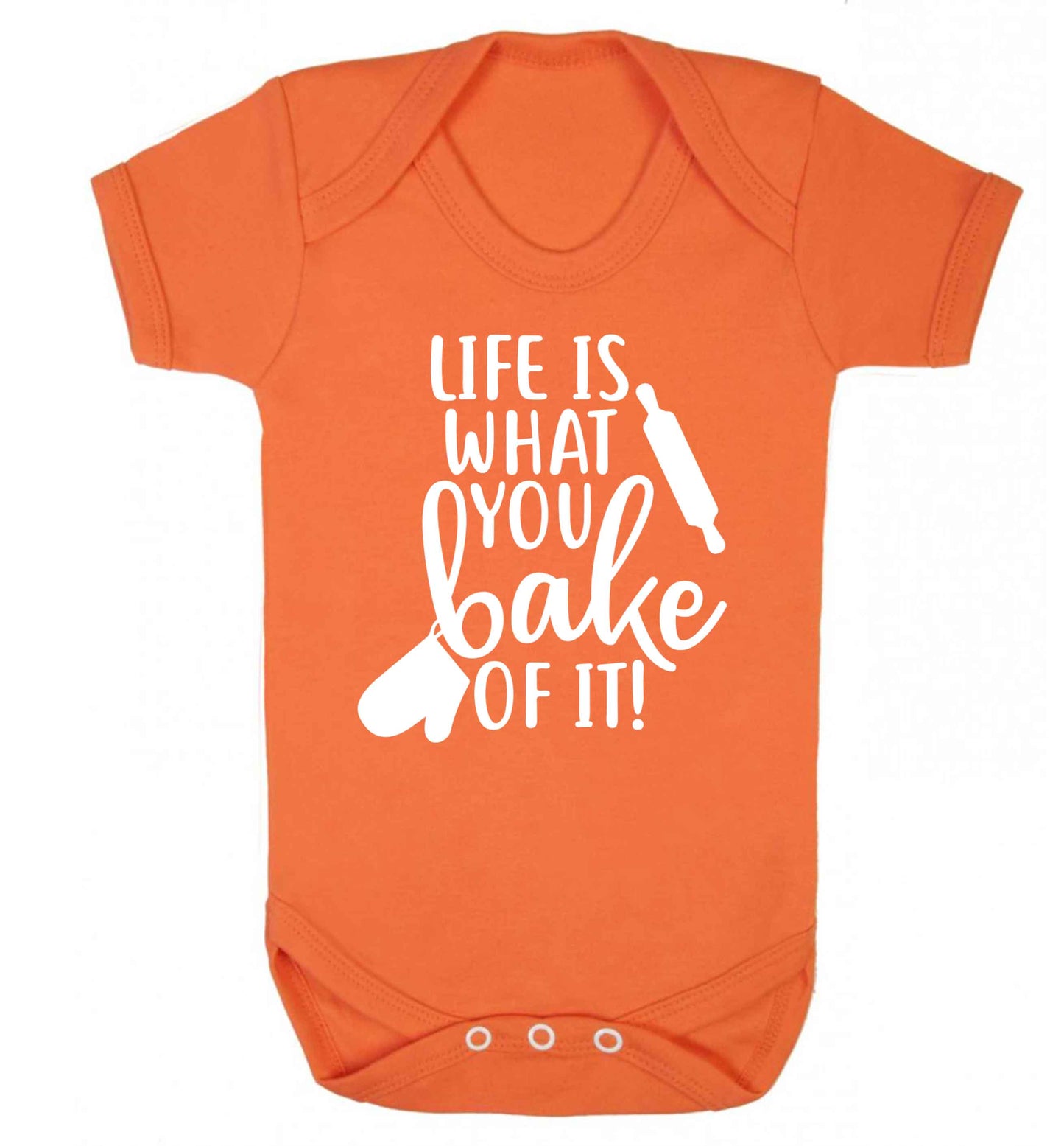 Life is what you bake of it Baby Vest orange 18-24 months