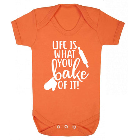 Life is what you bake of it Baby Vest orange 18-24 months