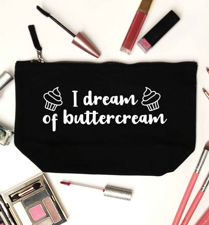 I dream of buttercream black makeup bag