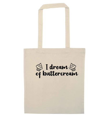 I dream of buttercream natural tote bag