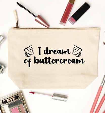 I dream of buttercream natural makeup bag