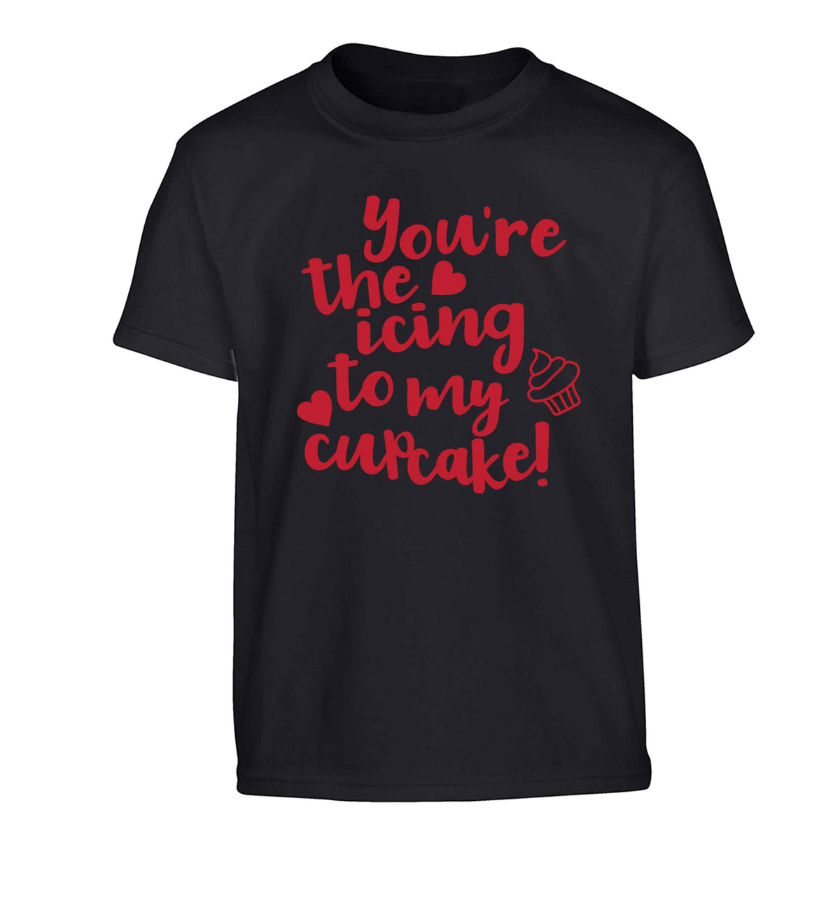 You're the icing to my cupcake Children's black Tshirt 12-13 Years