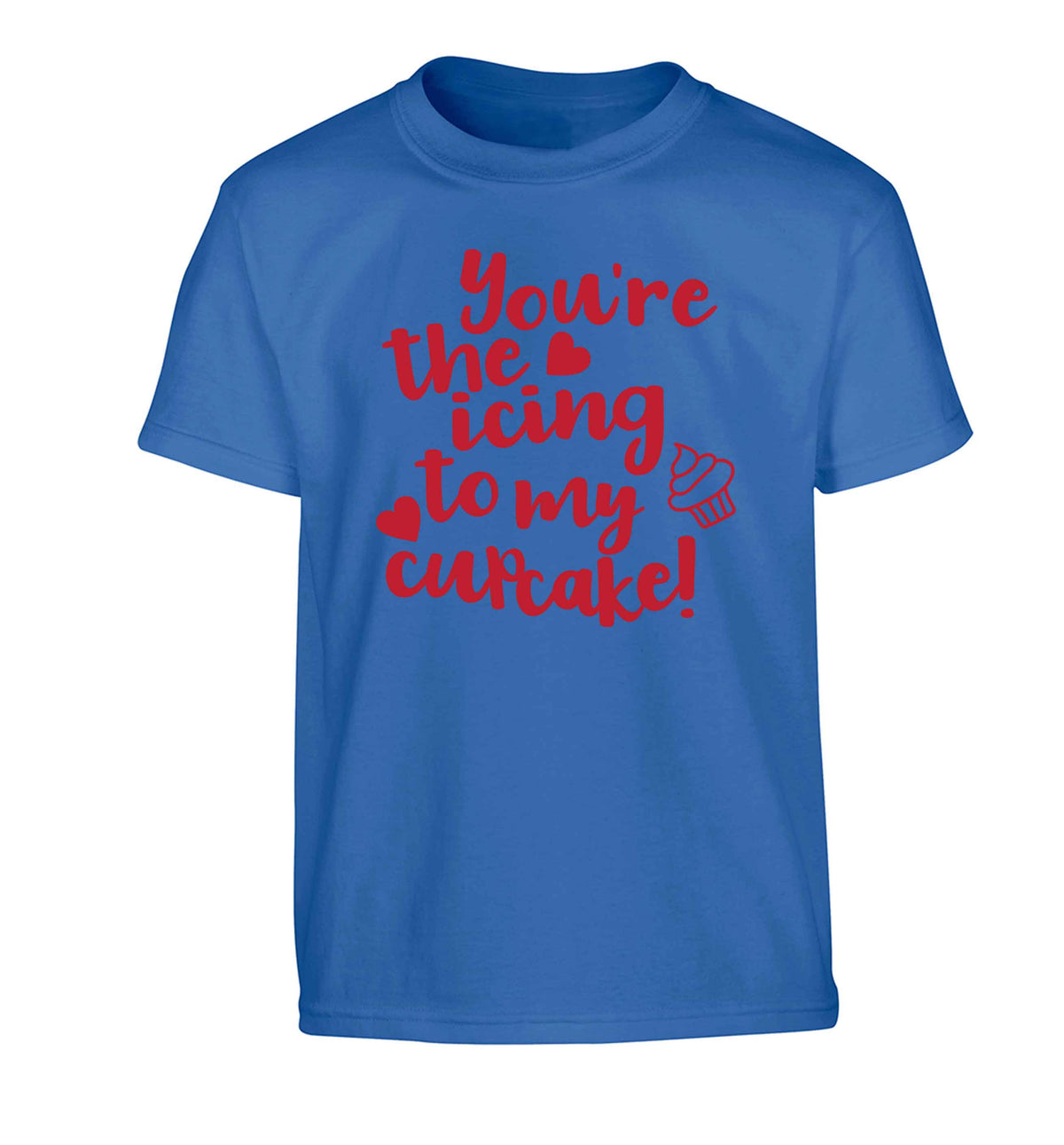 You're the icing to my cupcake Children's blue Tshirt 12-13 Years