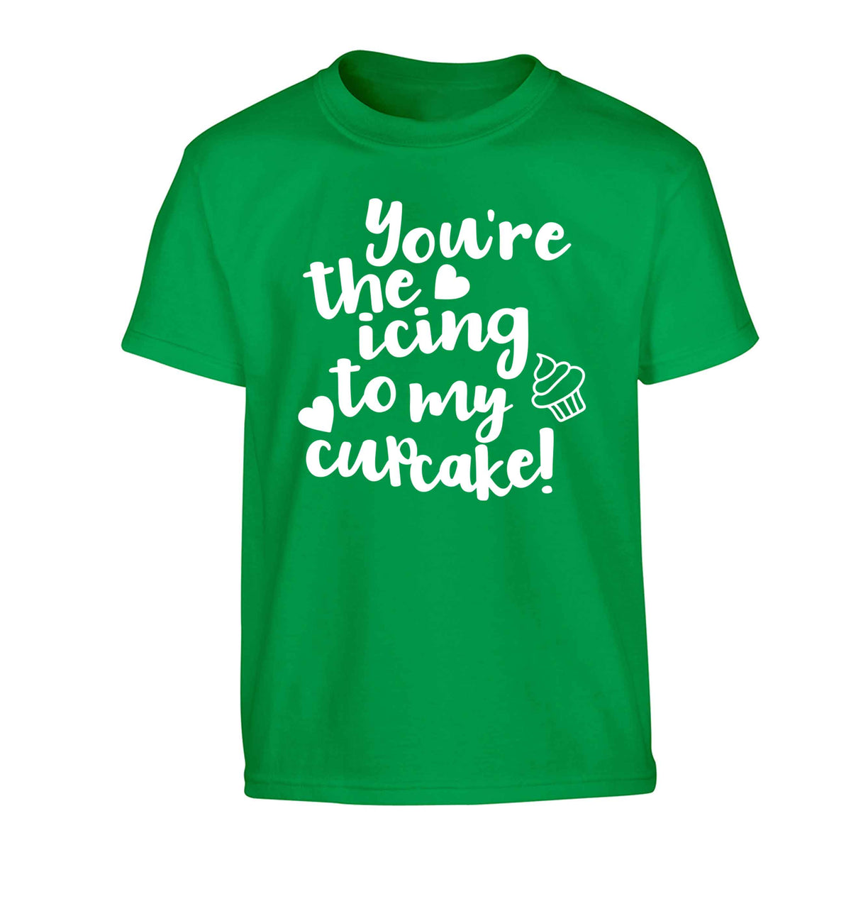 You're the icing to my cupcake Children's green Tshirt 12-13 Years